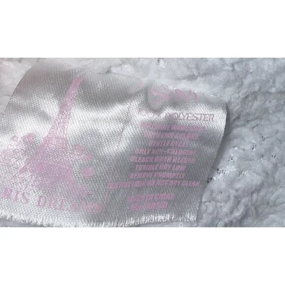 Women’s Ladies Baby Blue Clouds Oversized Lounge Snuggle Fleece Hoodie S/M - Picture 6 of 6